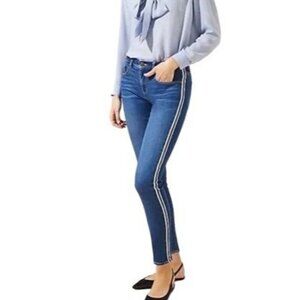 LOFT Side Stripe Modern Skinny Crop Jeans size 27/4
